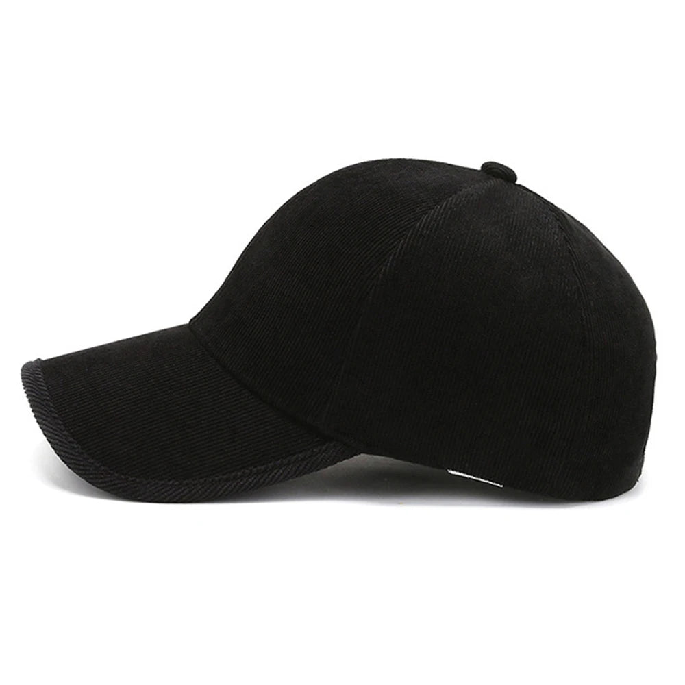 Army Green & Yellow Winter Corduroy Baseball Cap