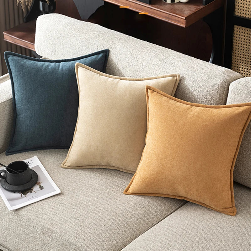 Retro Soft Chenille Throw Pillow Covers