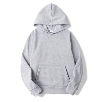 Solid Color Hooded Sweatshirt