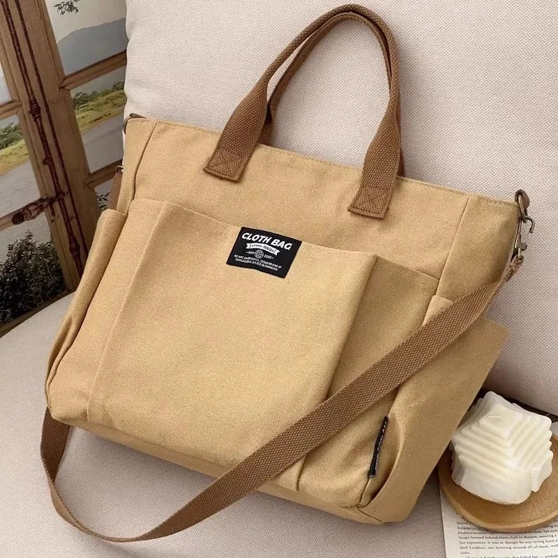 Urban Minimalist Large Capacity Canvas Tote Bag