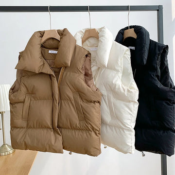 Women’s Quilted Down Cropped Vest